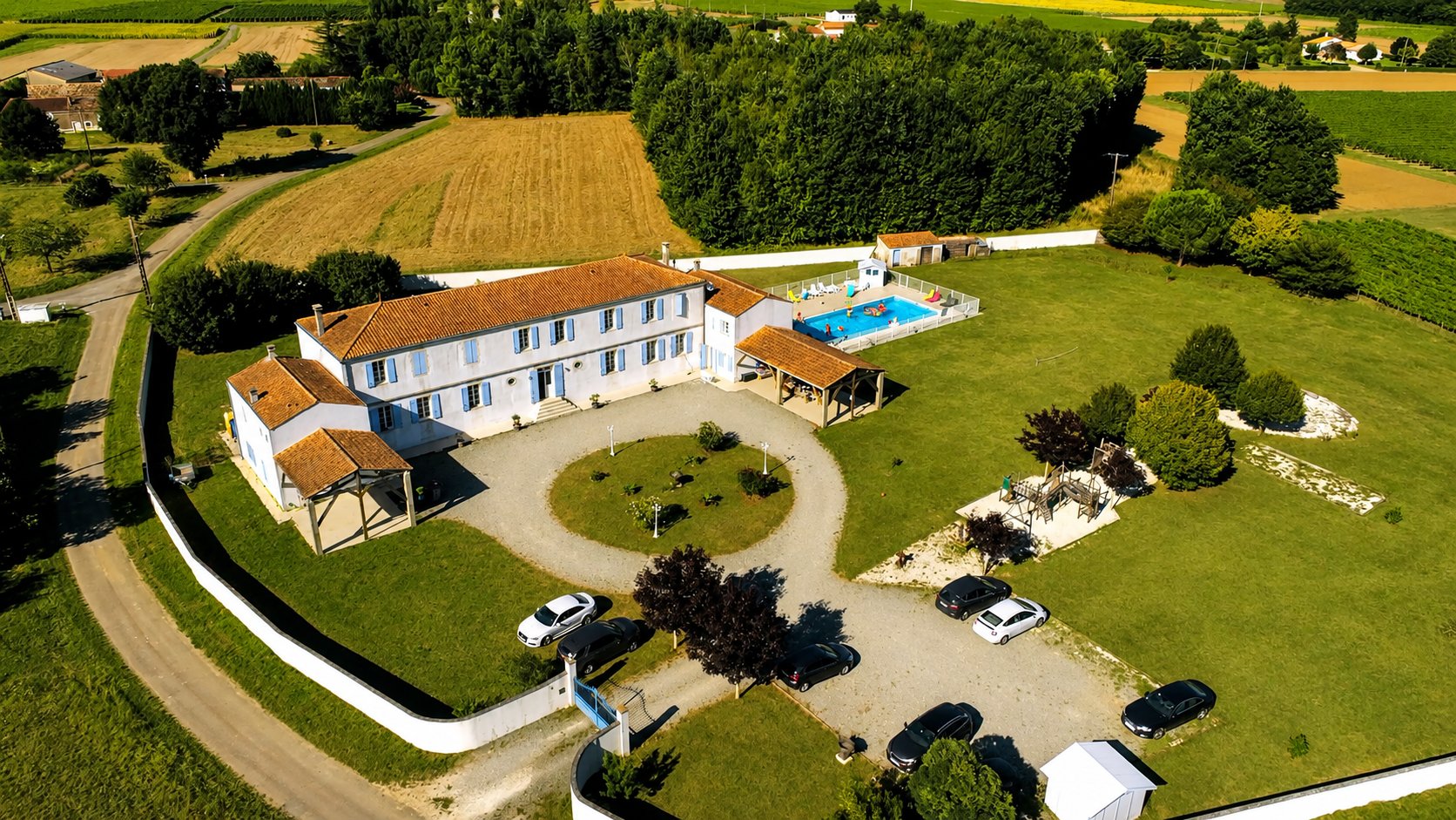 Vue aérienne du terrain clos d'un hectare
